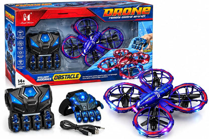 RC Flying Drone with Obstacle Avoidance with 360° Flips & Hand Gesture Control