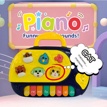 Animal Sounds Musical Piano Toy for Kids – Interactive Learning Keyboard with Lights