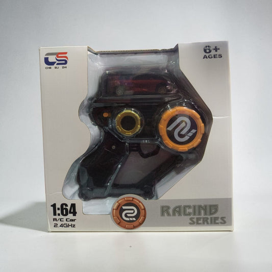 1:64 Mini RC Racing Car with 2.4GHz Remote Control - Black and Red