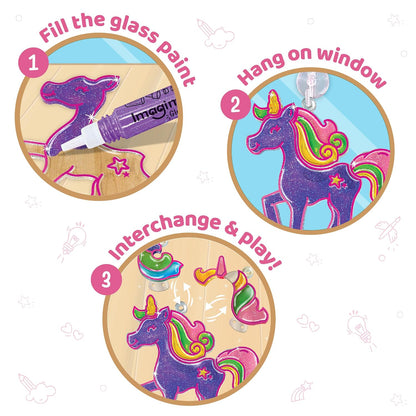 Window Art Unicorn | Glass Painting Kit for Girls | DIY