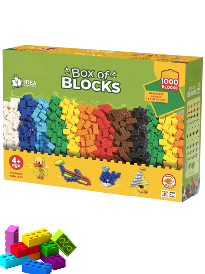 Box of Blocks – 1000 Pieces Building Blocks Set for Kids