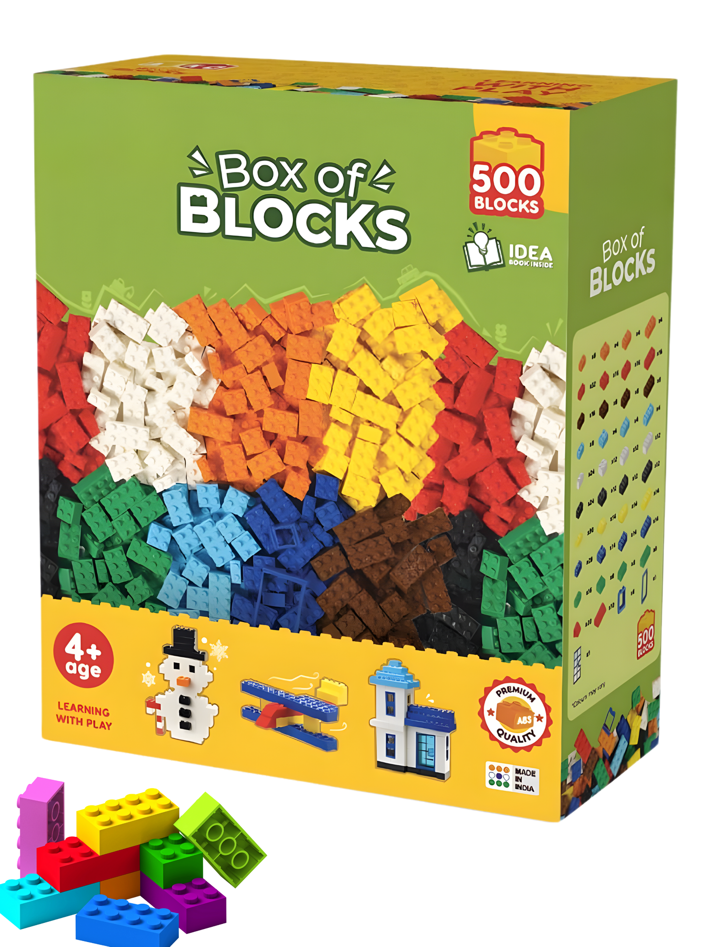 Box of Blocks – 500 Pieces Building Blocks Set for Kids