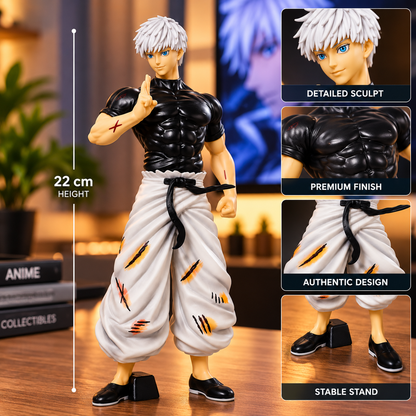 Gojo Satoru Action Figure with 2 Extra Interchangeable Faces - 22 cm
