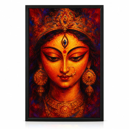 Devi Wall Poster with Frame – 12 × 18 Inch Vibrant DeviArtwork | Ready to Hang