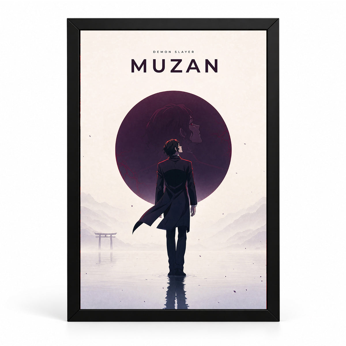 Muzan Demon Slayer Wall Poster with Frame – 12 × 18 Inch Vibrant Artwork | Ready to Hang