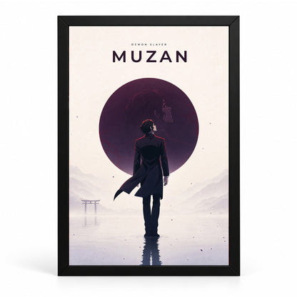 Muzan Demon Slayer Wall Poster with Frame – 12 × 18 Inch Vibrant Artwork | Ready to Hang