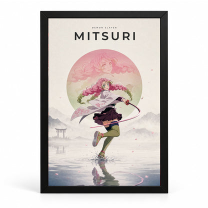 Mitsuri Demon Slayer Wall Poster with Frame – 12 × 18 Inch Vibrant Artwork | Ready to Hang