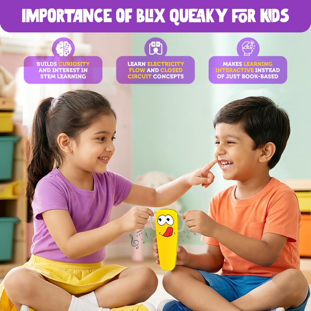 Blix Queaky Charge Rechargeable Sound Making Toy For Kids. Assorted Design