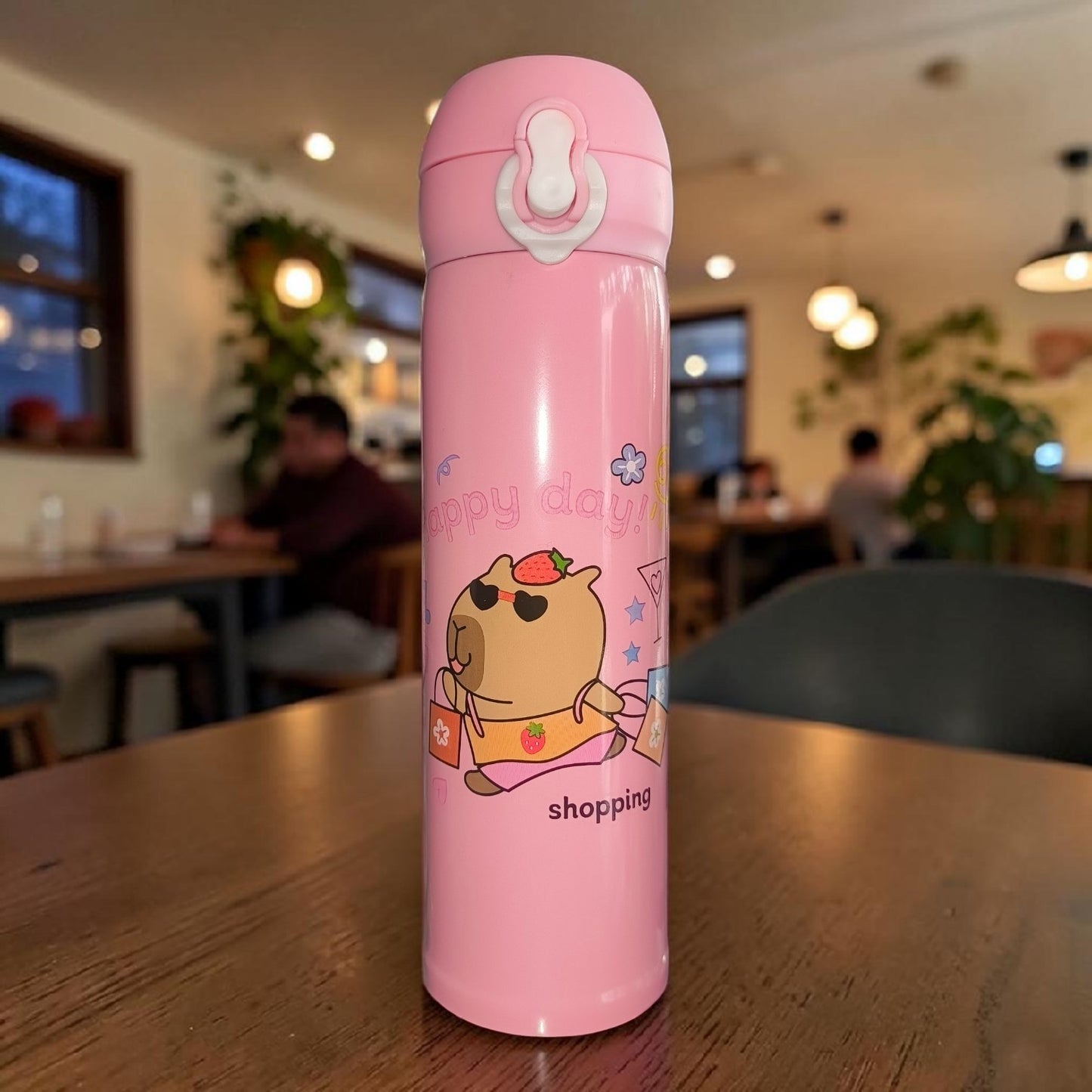Pink Kids Insulated Water Bottle – Cute Cartoon School Flask for Boys & Girls