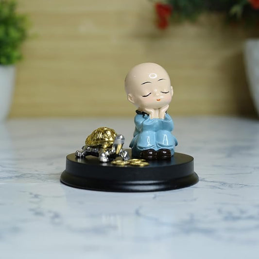 Buddha Monk Showpiece For Gifting And Good Luck (Assorted Colours)