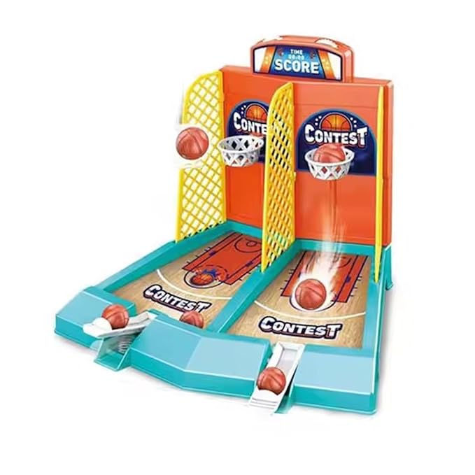 Mini Basketball Shooting Game for Kids – Tabletop Sports Game. Indoor Competitive Toy, Hand-Eye Coordination Training.