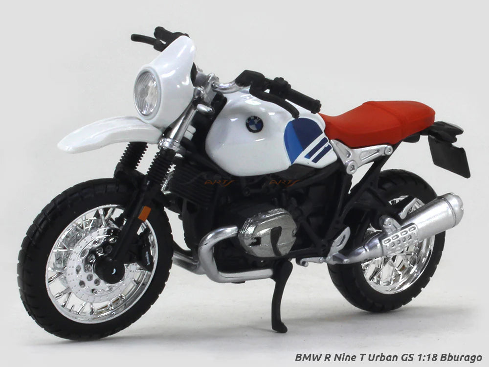BMW R Nine T Urban GS 1:18 Bburago licensed diecast scale model bike