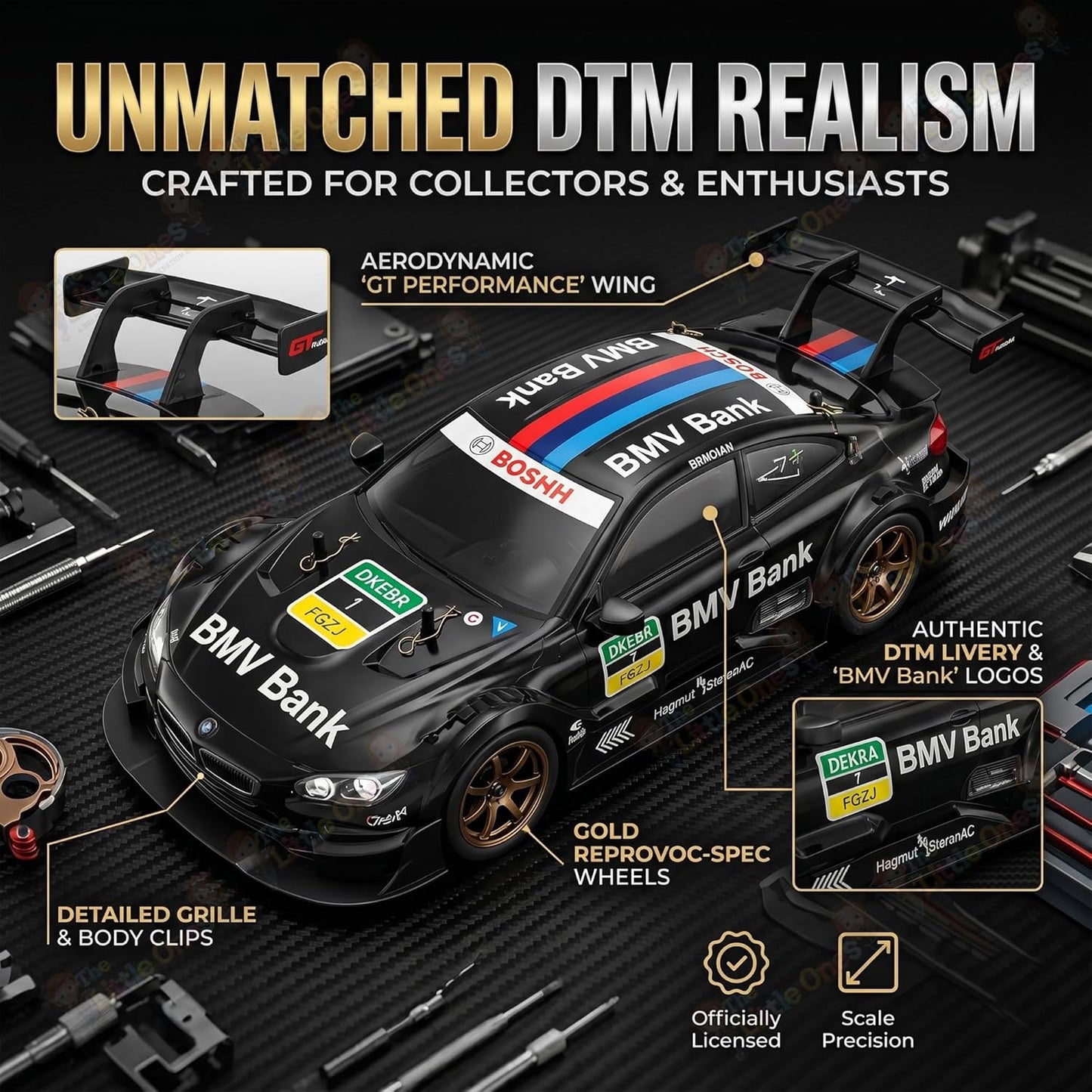 1:16 Scale 4WD RC Drift Car – Pro Edition with LED Lights & Drift Tires
