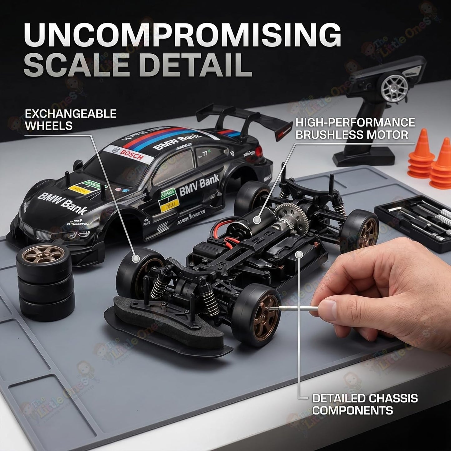 1:16 Scale 4WD RC Drift Car – Pro Edition with LED Lights & Drift Tires