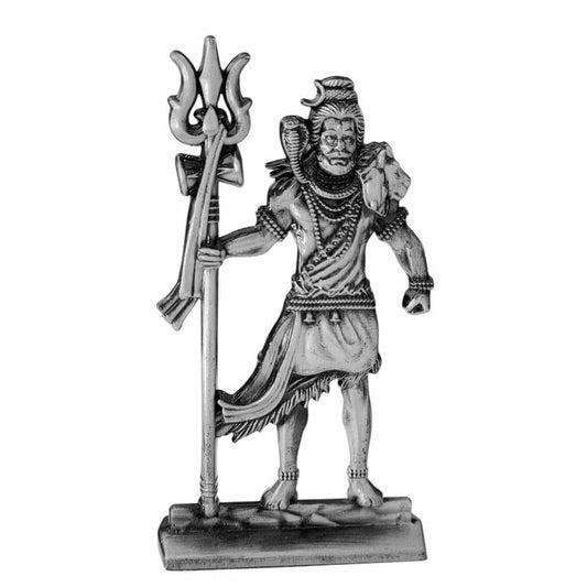 Lord Shiva Statue for Car Dashbor OM Murti Shiva Bole Baba Mahakal Golden Statue for Car Dashboard Sculpture for Car Dashboards Home, Office, Bedroom, Living Room, Grey NewCarDash41