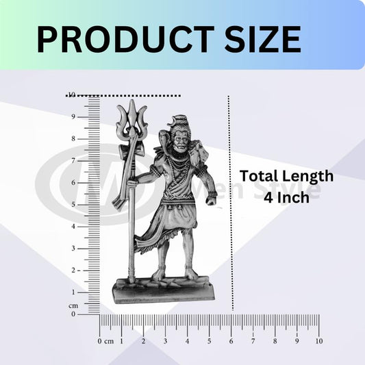 Lord Shiva Statue for Car Dashbor OM Murti Shiva Bole Baba Mahakal Golden Statue for Car Dashboard Sculpture for Car Dashboards Home, Office, Bedroom, Living Room, Grey NewCarDash41