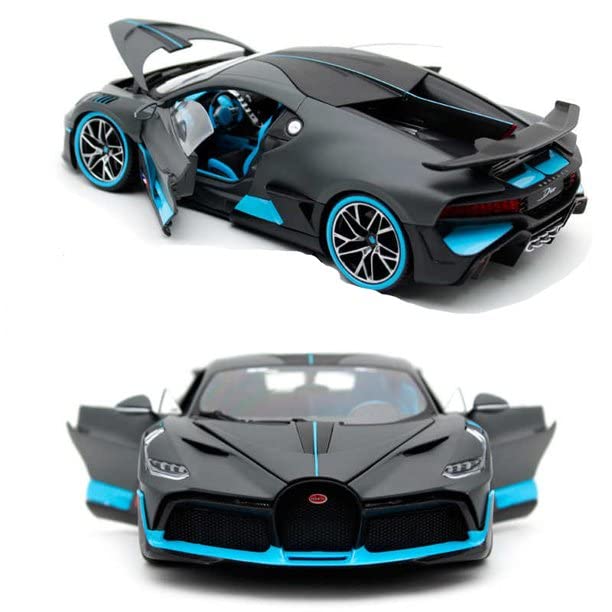 1:32 Scale Exclusive Alloy Metal Pull Back Die-cast Car Model with Sound Light Mini Auto Toy for Kids Metal Model Toy Car with Sound and Light Bugatti DIVO