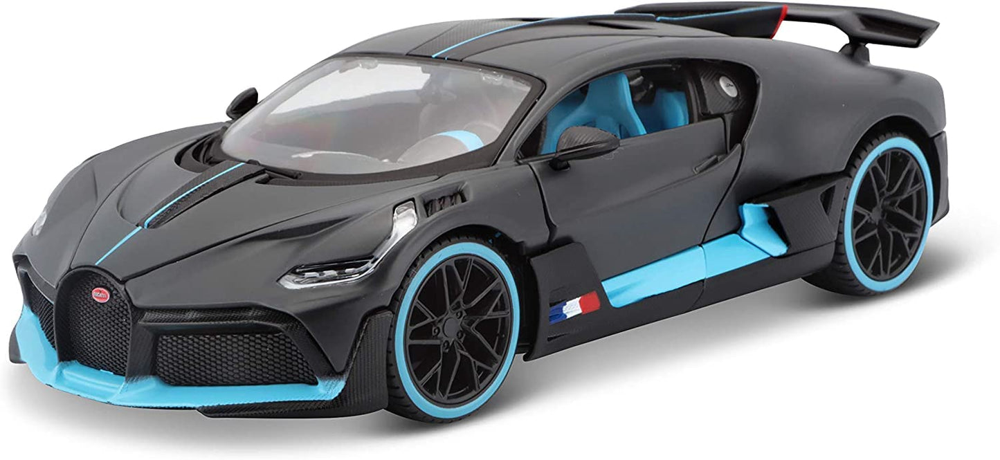 1:32 Scale Exclusive Alloy Metal Pull Back Die-cast Car Model with Sound Light Mini Auto Toy for Kids Metal Model Toy Car with Sound and Light Bugatti DIVO