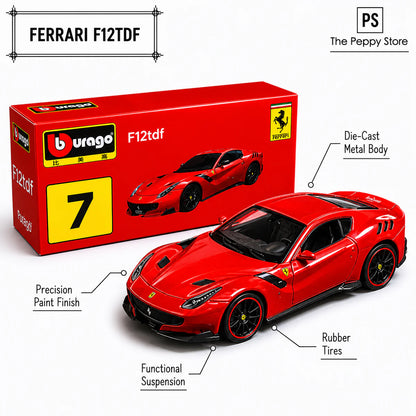 Official Bburago Ferrari F12TDF - 1 : 64 Diecast Scale Model