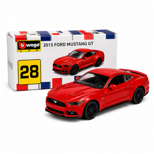 Official Bburago 28 2015 Ford Mustang GT - 1 : 64 Diecast Scale Model