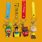 Cute Cartoons Silicon Keychains... Shinchan, Doremon, Snoopy and Cherry Bear. (Assorted).