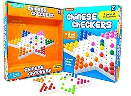 Chinese Checker, A Game of Intelligence Plastic Board for Kids and Adults (2 to 6 Players) (Age 8+) [Multicolor]