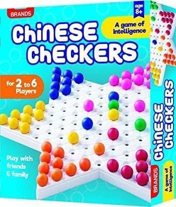 Chinese Checker, A Game of Intelligence Plastic Board for Kids and Adults (2 to 6 Players) (Age 8+) [Multicolor]