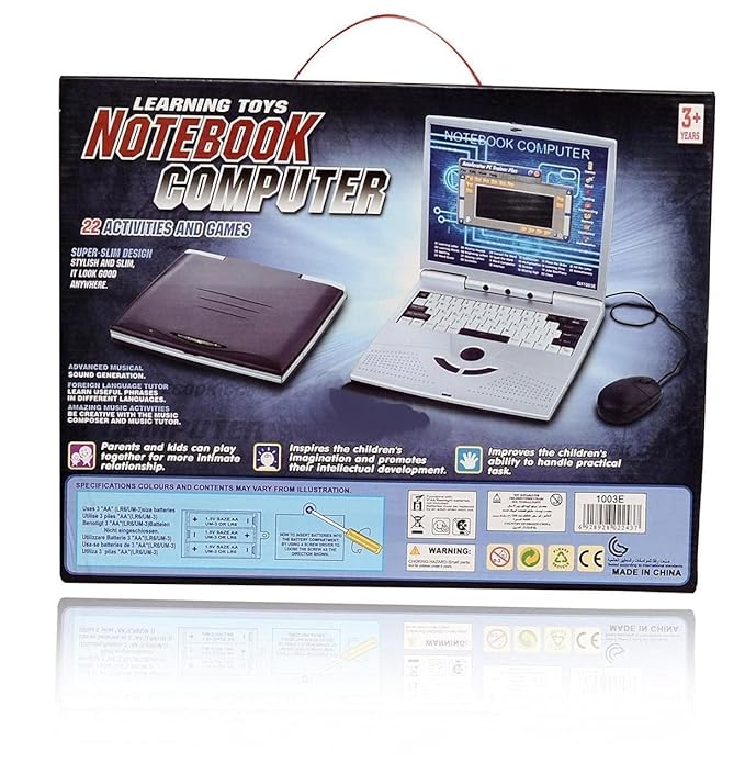 English Learning Mathematics 22 Activities in Laptop Notebook Computer Toy and Games & Music Fun Toy for Kids