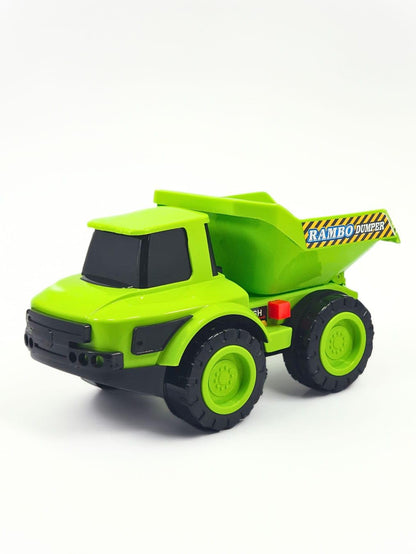 Construction Vehicle Friction Dumper Toy for Kids (GREEN ) – Push & Go Truck Toy for Boys & Girls – Durable, Non-Riding, Educational Playset for Toddlers & Children