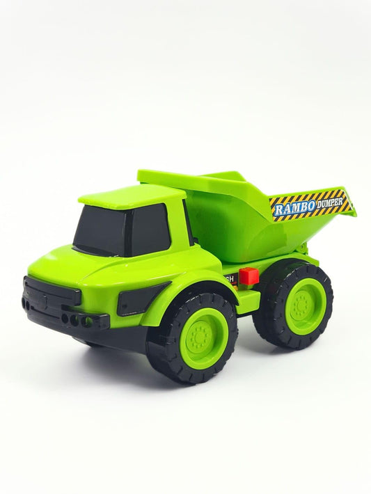 Construction Vehicle Friction Dumper Toy for Kids (GREEN ) – Push & Go Truck Toy for Boys & Girls – Durable, Non-Riding, Educational Playset for Toddlers & Children