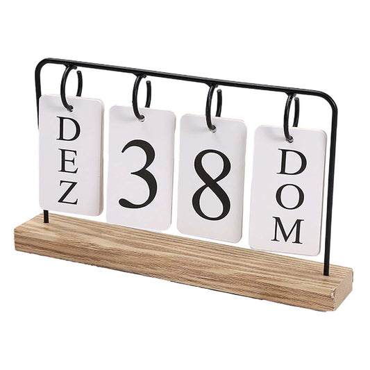 Wooden Base Standing Calendar (Pack of 1)