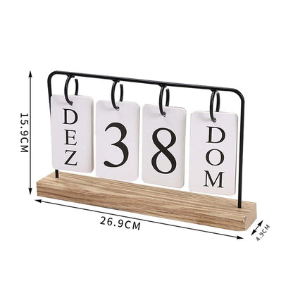 Wooden Base Standing Calendar (Pack of 1)