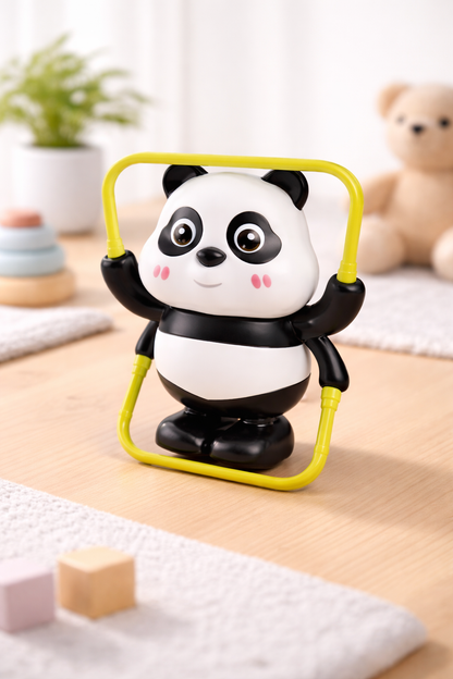 Panda Rolling Rattle Toy with Grip Frame
