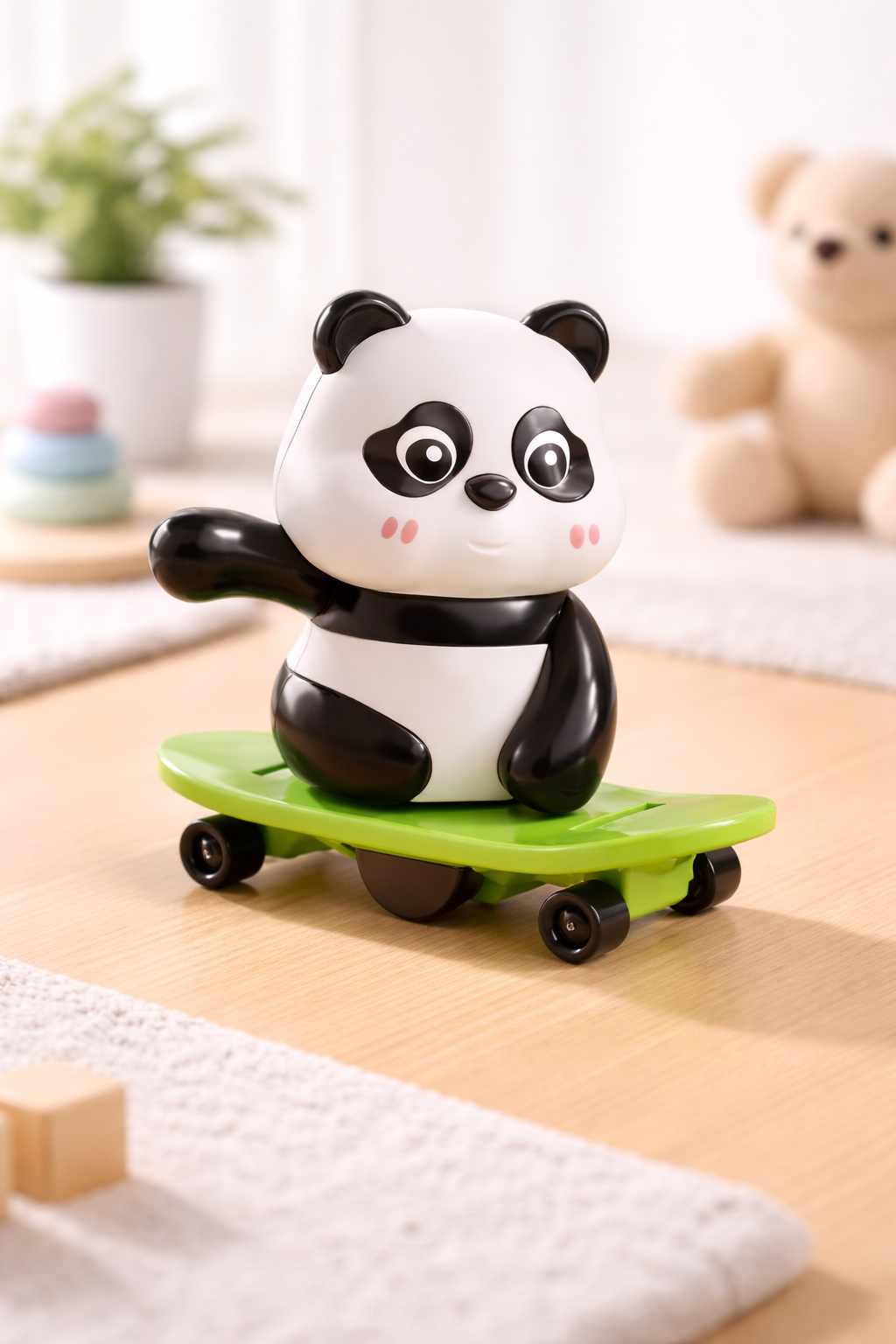Panda Skateboard Rolling Toy