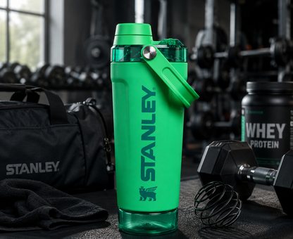 Stanley Gym Shaker Bottle with Mixing Filter & Carry Handle – Green