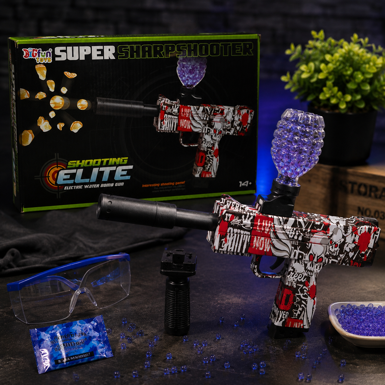 Electric Water Gel Blaster Gun - Rechargable  | Automatic Toy Gun for Kids & Teens