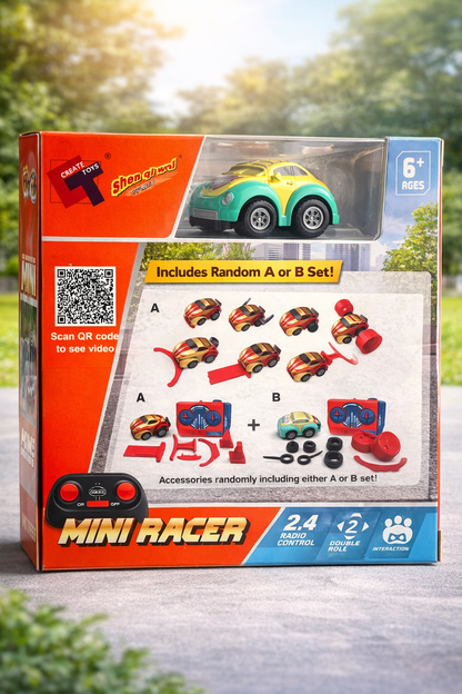 Mini RC Racer Car – DIY Assembly Remote Control Toy (2.4GHz)