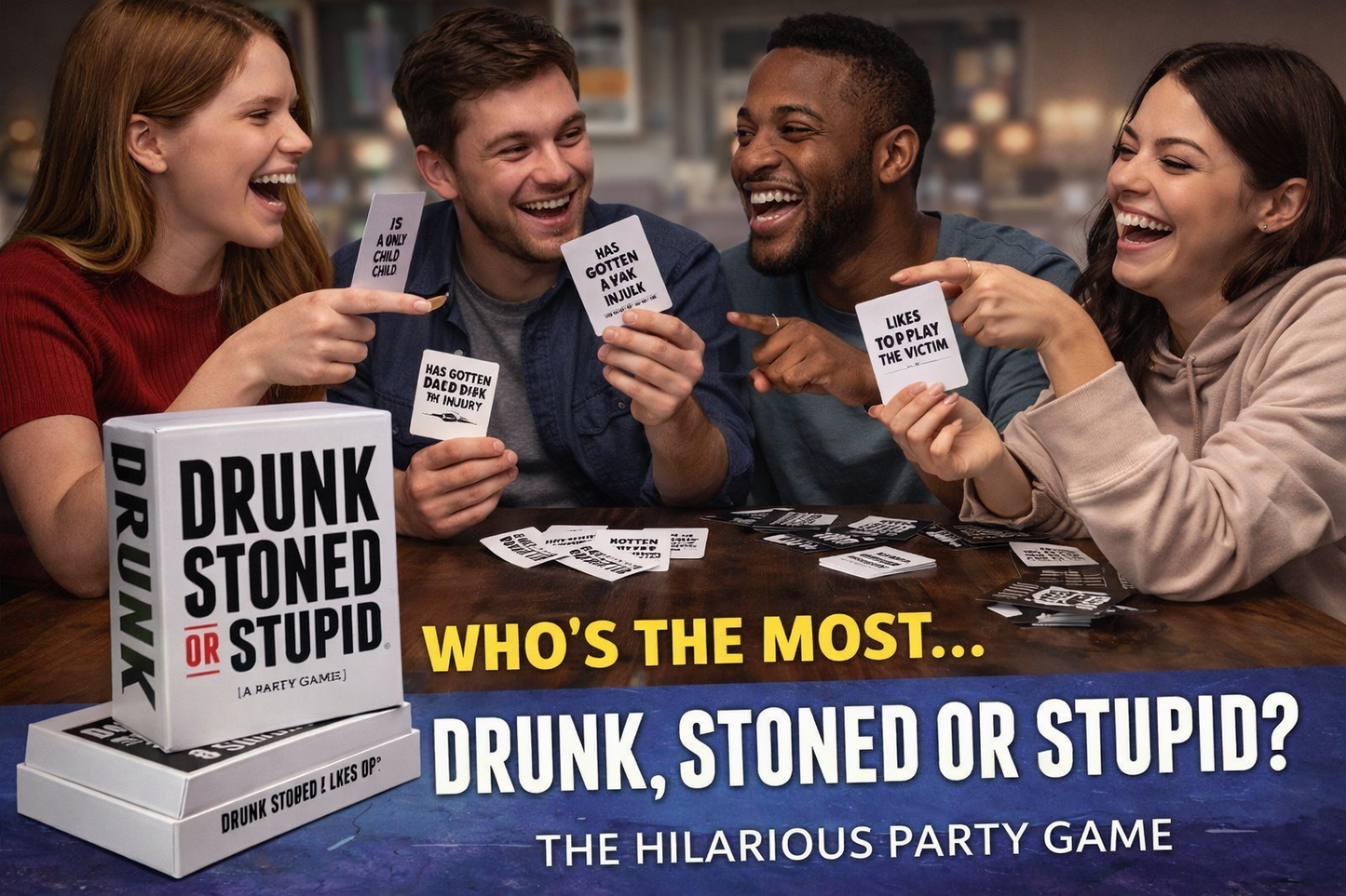 Drunk Stoned or Stupid Card Game – Hilarious Adult Party Game (17+)
