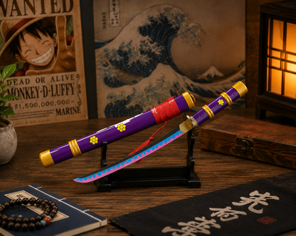 Mini Anime Wooden Katana Sword – 42 CM (With Stand)