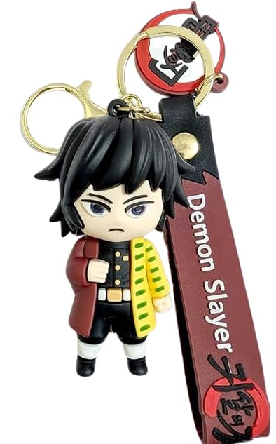 Demon Slayer 3D Silicone Keychain – Stylish Strap & Bag Hook