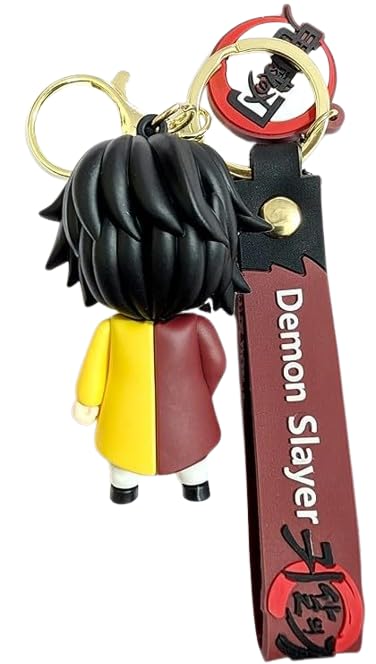 Demon Slayer 3D Silicone Keychain – Stylish Strap & Bag Hook