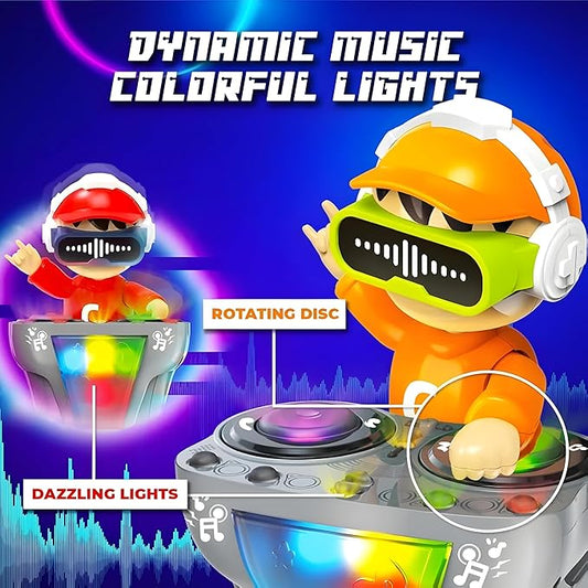 DJ Coco Boy Waddles and Dances Toy for Kids with Rotating Disc, Flashing Lights & Sound | Interactive Dancing Toy | Interactive Fun Toy for Baby Boys & Girls (Multicolor)