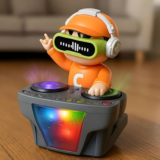 DJ Coco Boy Waddles and Dances Toy for Kids with Rotating Disc, Flashing Lights & Sound | Interactive Dancing Toy | Interactive Fun Toy for Baby Boys & Girls (Multicolor)
