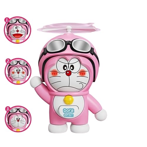 Cute Face Changing Doraemon Keychain with Bamboo Copter.