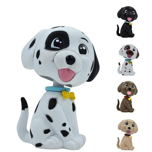 White Dog Bobblehead Figurine