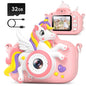 Kids Camera and Digital Camera (Pink-Unicorn)