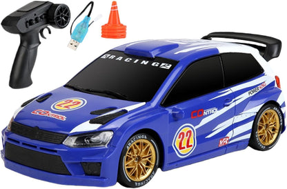 4WD High-Speed Drift RC Car with LED Lights & Precision Controller