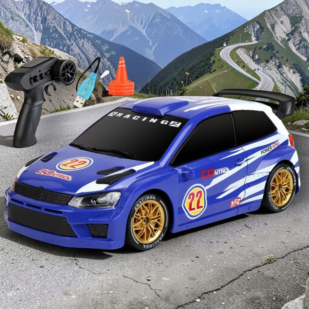 4WD High-Speed Drift RC Car with LED Lights & Precision Controller