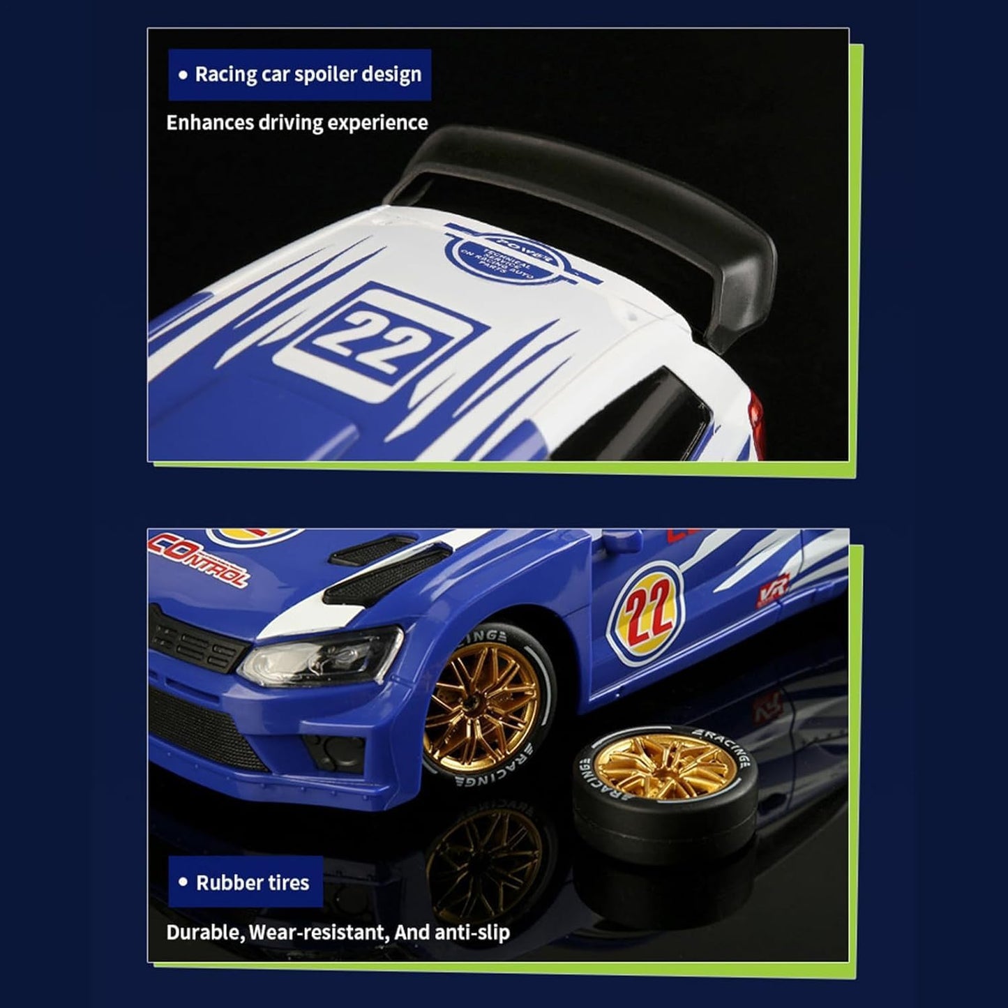 4WD High-Speed Drift RC Car with LED Lights & Precision Controller