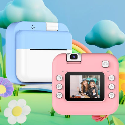 Mini Camera Printer with Selfie Camera  (Purple)